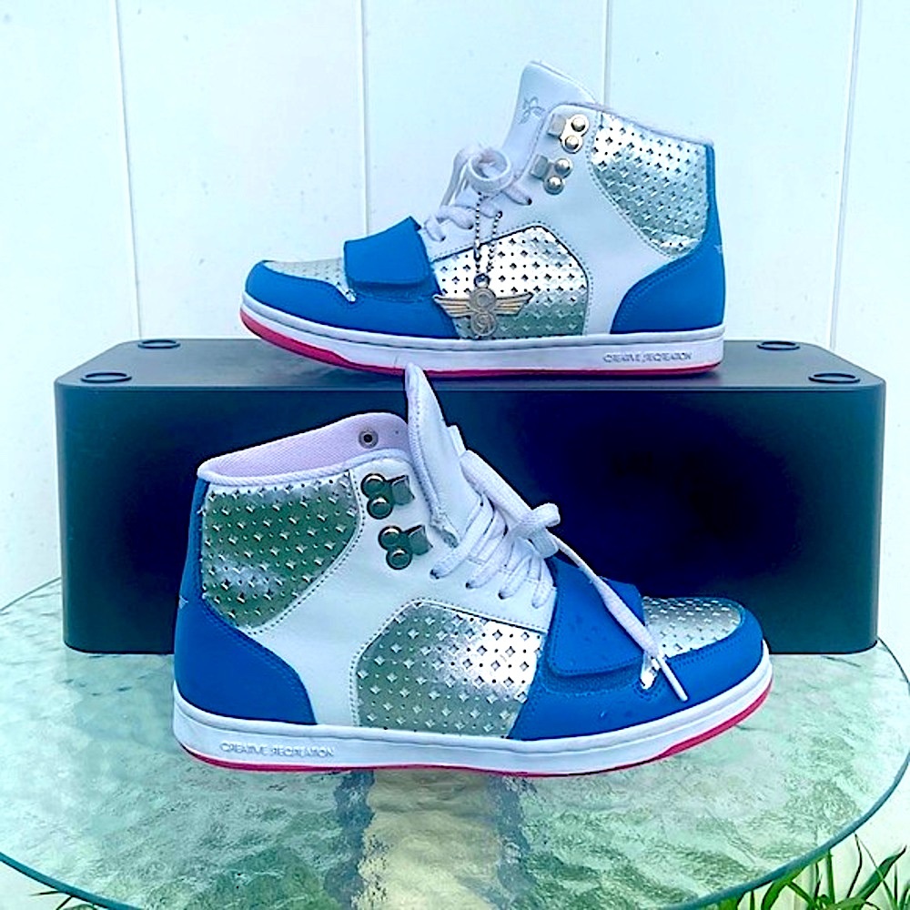 CREATIVE RECREATION Blue/Silver ‘Cesario’ Hi Sneaker - 6.5